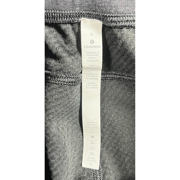Lululemon Warm Down Jogger II *28" Women 6 Heathered Core Black Textured - Picture 5 of 10